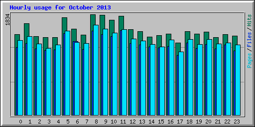 Hourly usage for October 2013