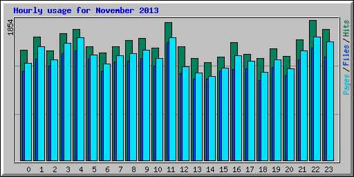 Hourly usage for November 2013