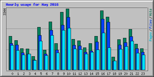 Hourly usage for May 2016