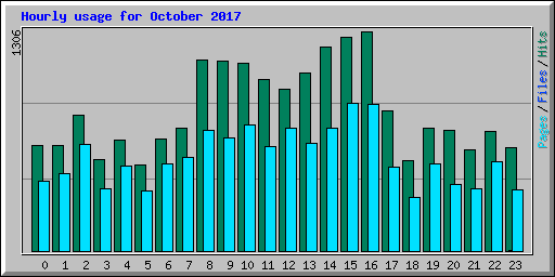 Hourly usage for October 2017