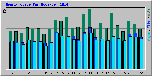 Hourly usage for November 2018