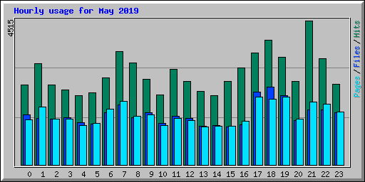 Hourly usage for May 2019